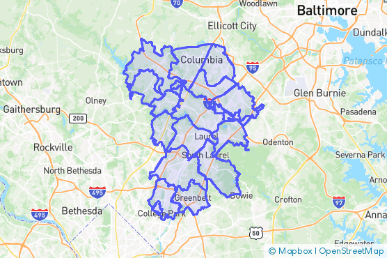 Service Area Map