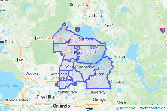 Service Area Map