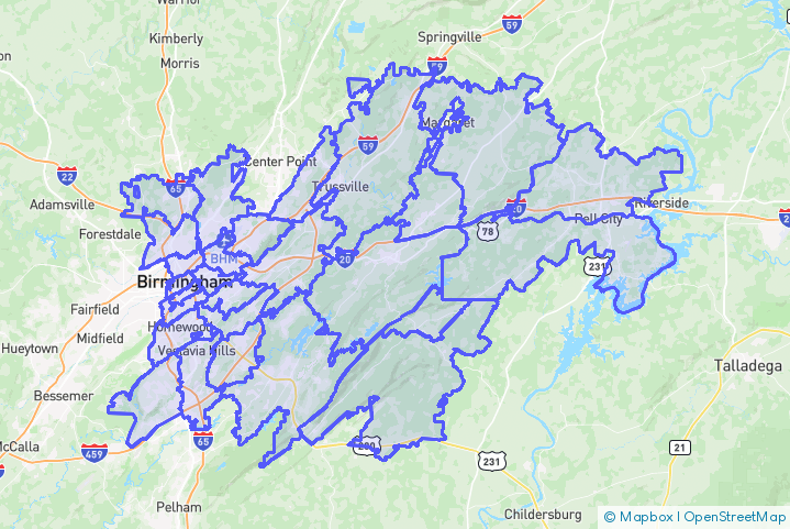 Service Area Map