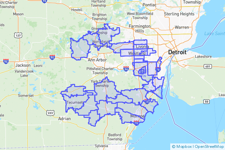 Service Area Map