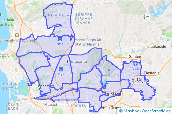 Service Area Map