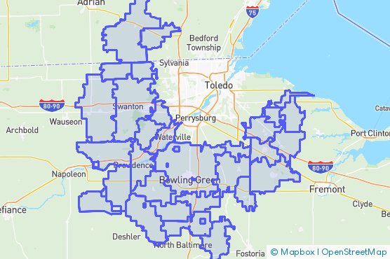 Service Area Map