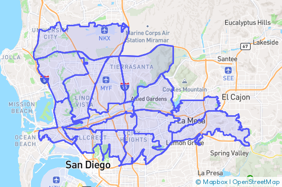 Service Area Map