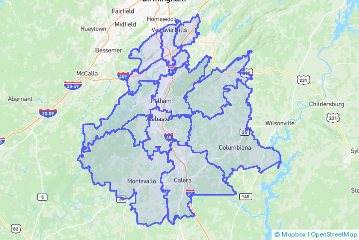 Service Area Map
