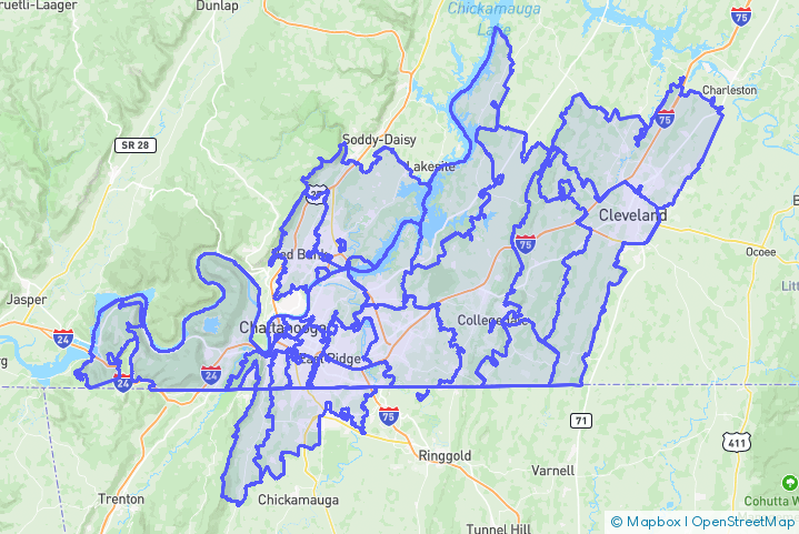 Service Area Map