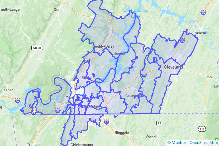 Service Area Map