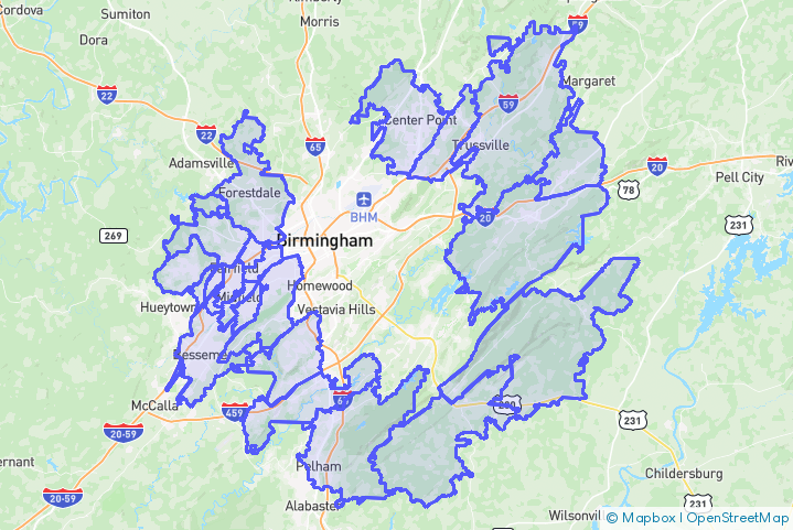 Service Area Map