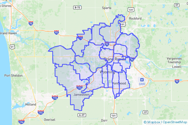 Service Area Map