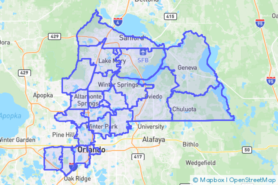Service Area Map