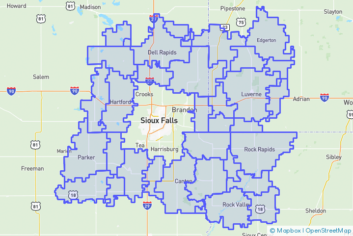 Service Area Map
