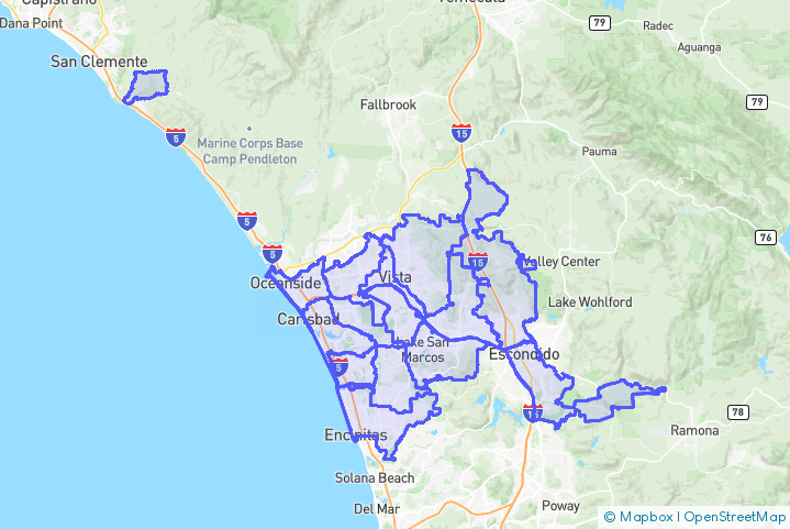 Service Area Map