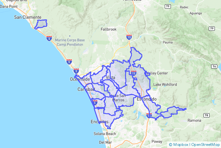 Service Area Map