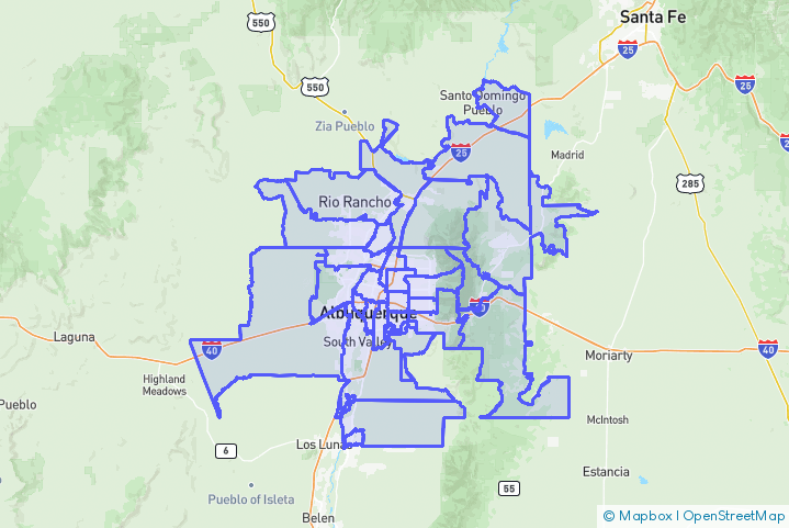 Service Area Map