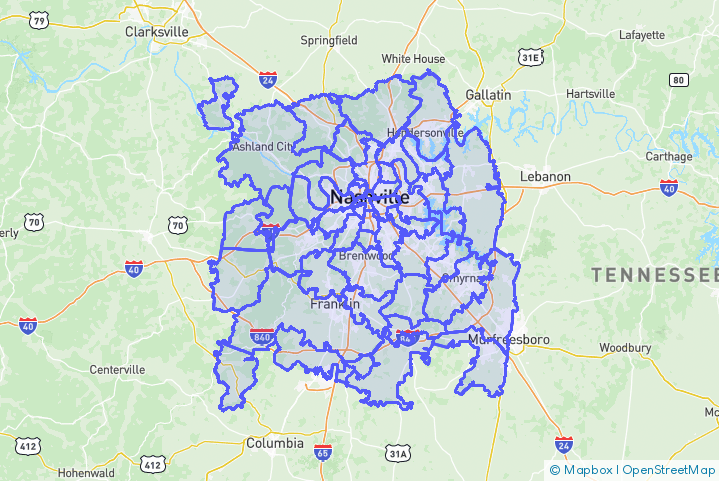 Service Area Map