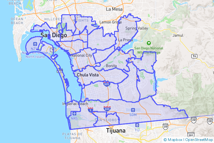 Service Area Map