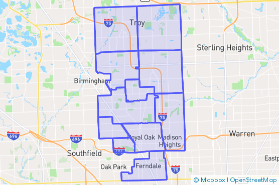 Service Area Map
