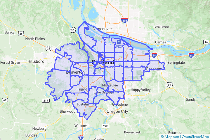 Service Area Map