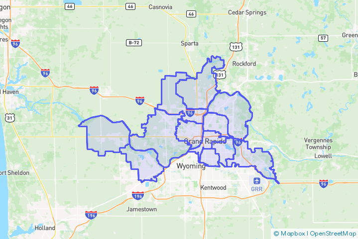 Service Area Map
