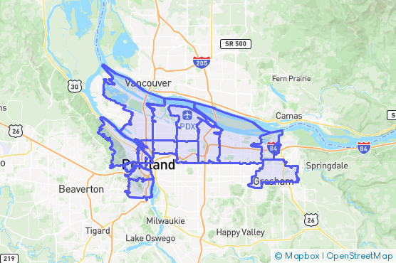 Service Area Map