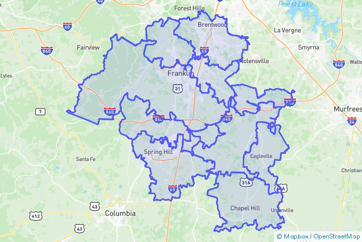 Service Area Map