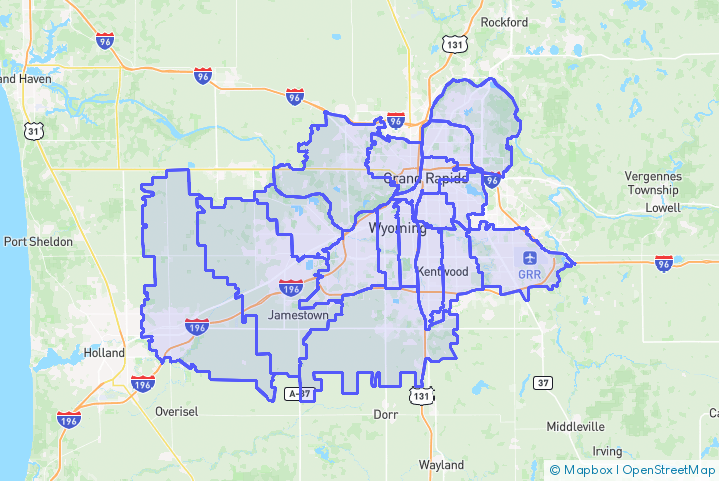 Service Area Map