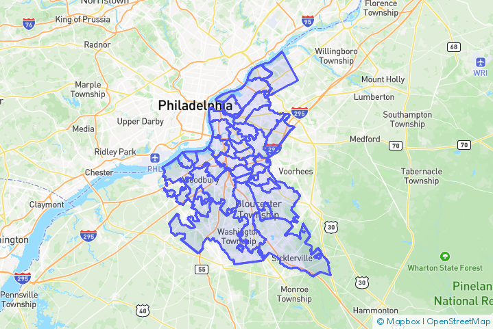 Service Area Map