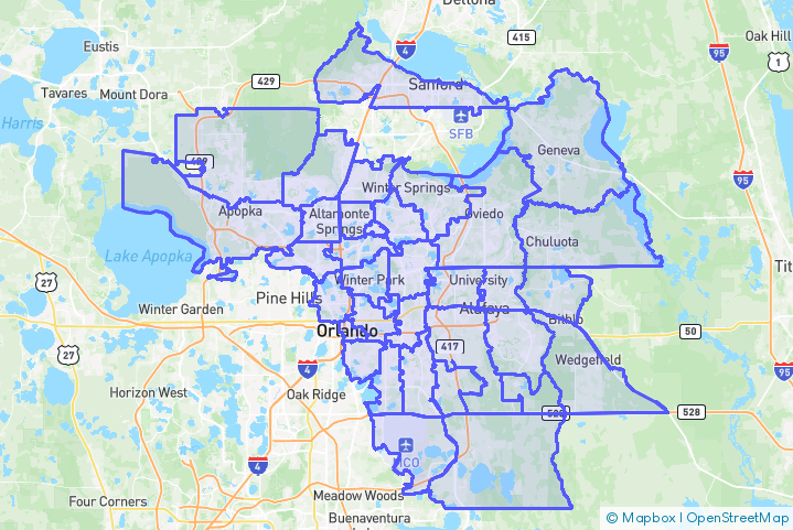 Service Area Map