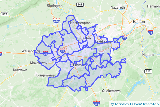 Service Area Map
