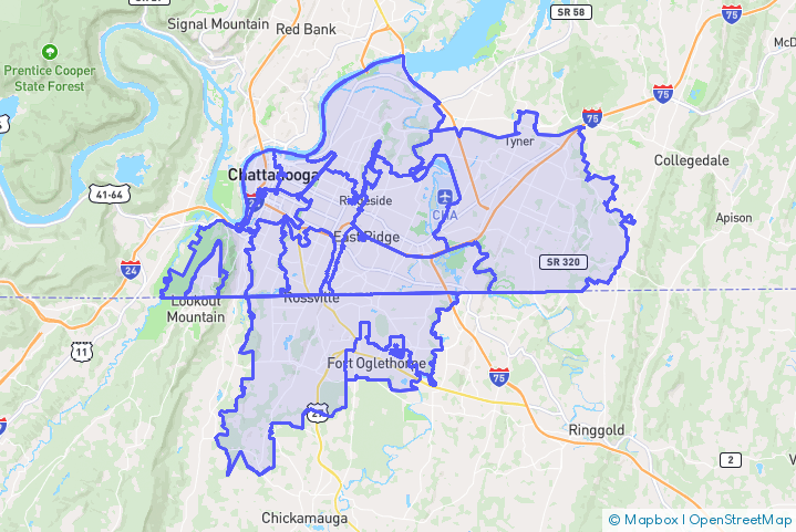 Service Area Map