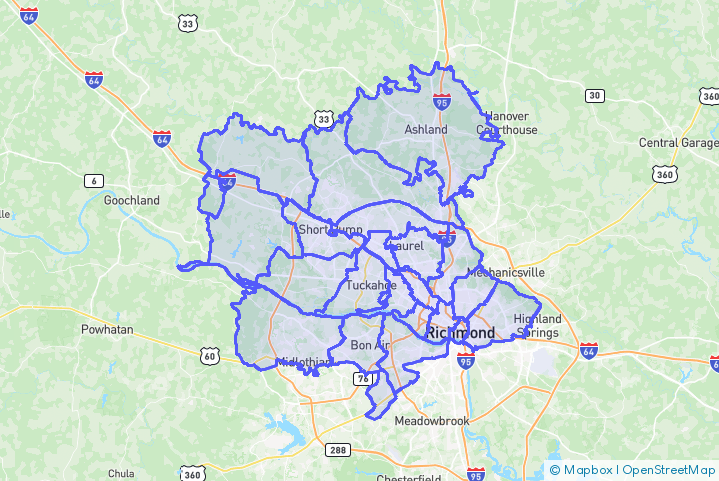 Service Area Map