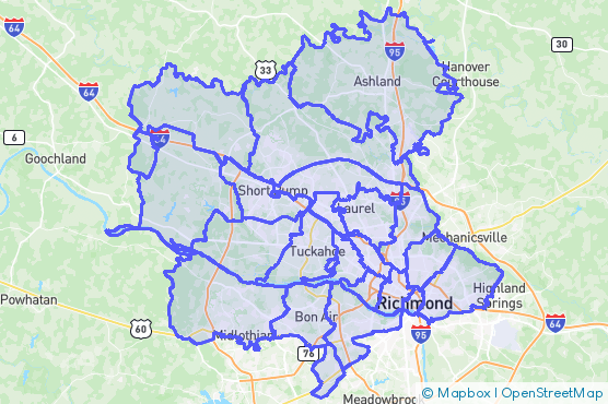 Service Area Map
