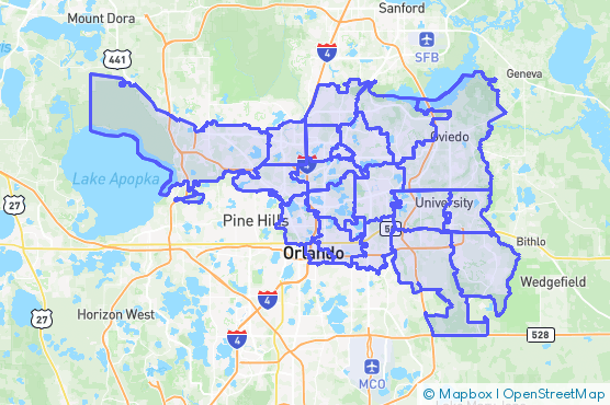 Service Area Map