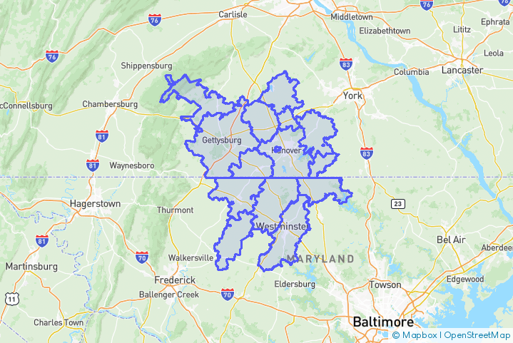 Service Area Map