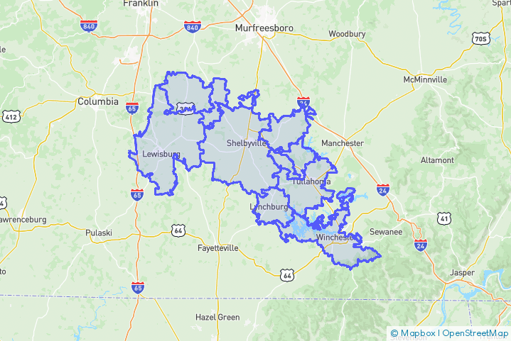 Service Area Map