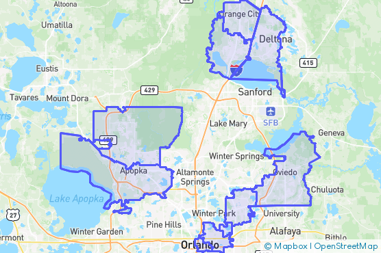 Service Area Map