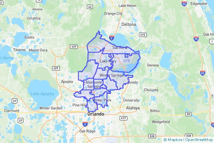Service Area Map