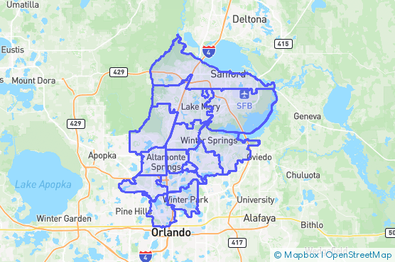 Service Area Map