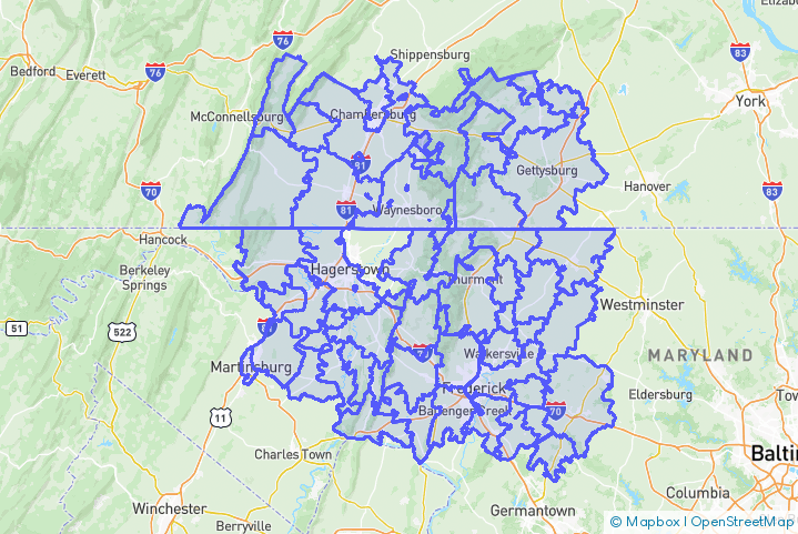 Service Area Map