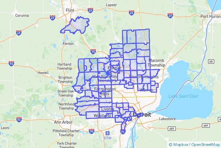 Service Area Map