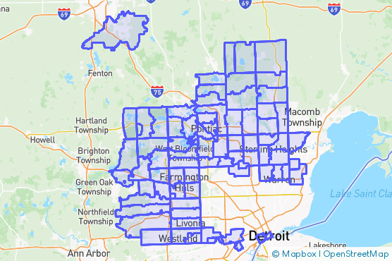 Service Area Map