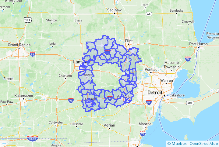 Service Area Map