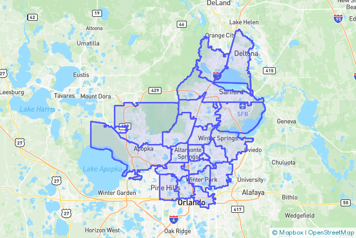 Service Area Map