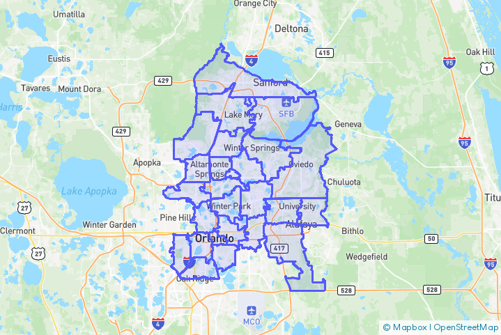 Service Area Map