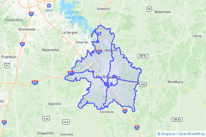 Service Area Map