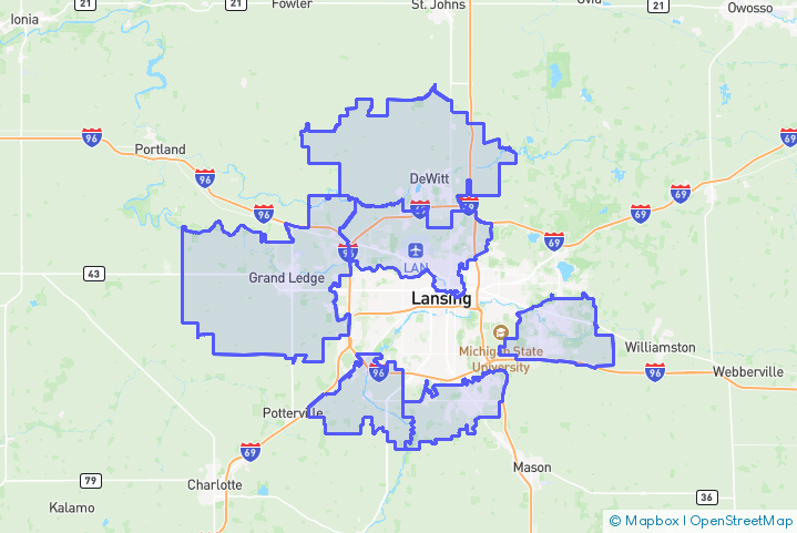 Service Area Map