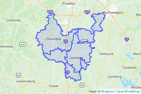 Service Area Map