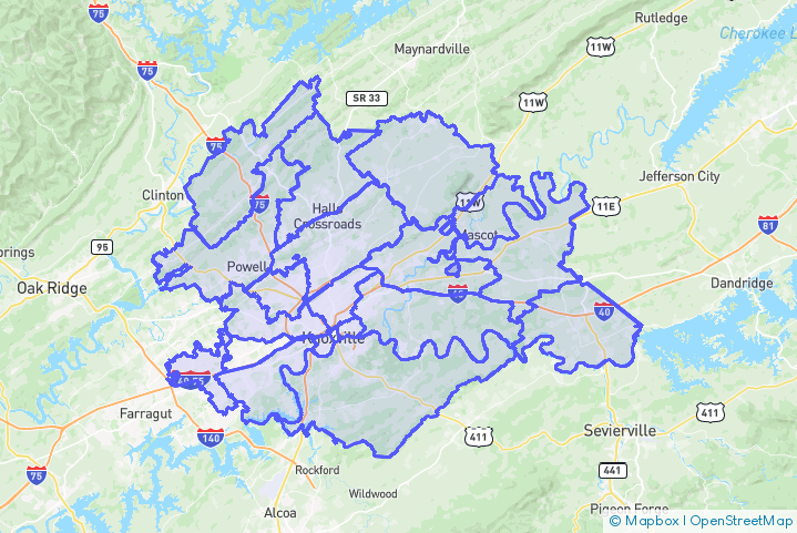 Service Area Map