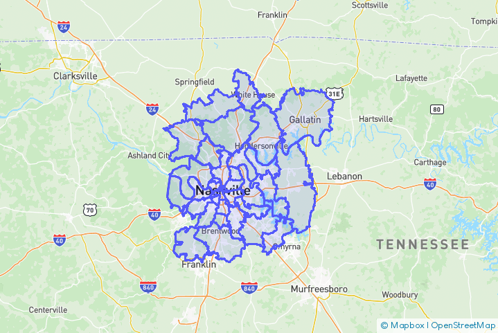 Service Area Map