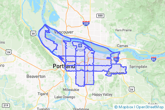 Service Area Map