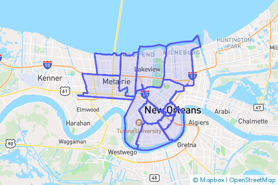 Service Area Map